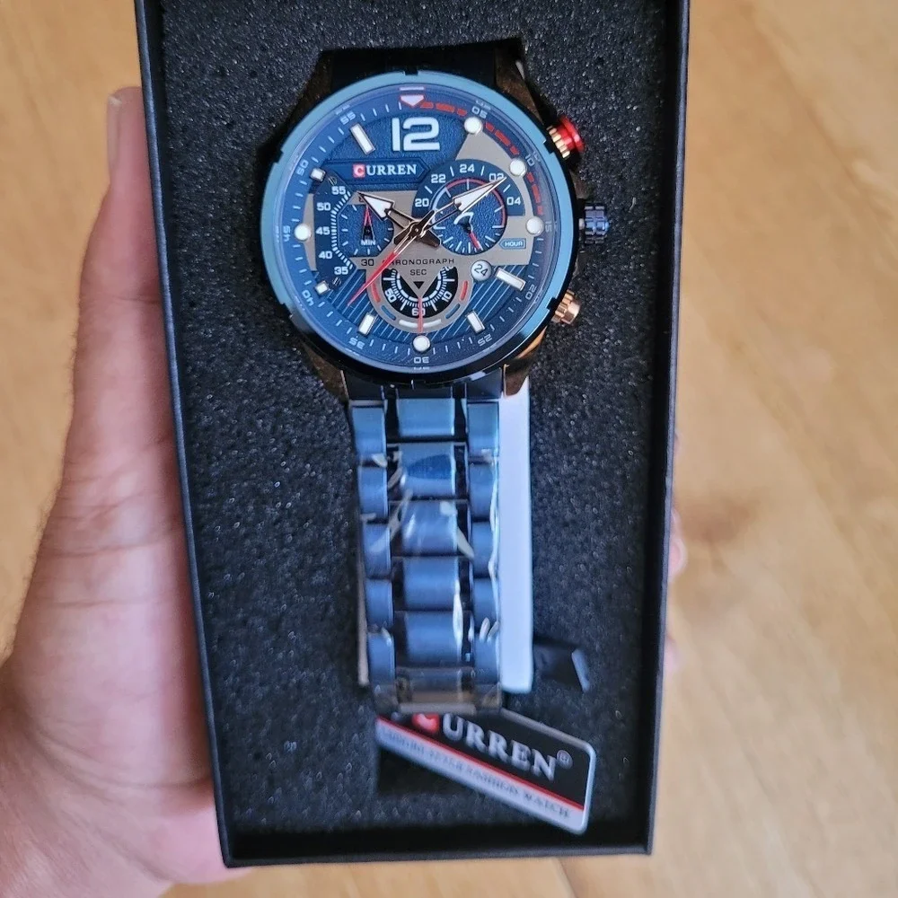 CURREN Chronograph Stylish Stainless‎ Steel Watch For Men